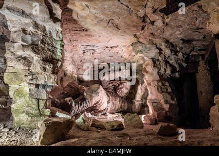 Krzemionki, Minen Jungsteinzeit und frühen Bronze Feuerstein archäologischen Komplex in Polen. Stockfoto