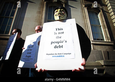 Dame Street Protest zu besetzen Stockfoto