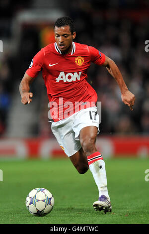 Fußball - UEFA Champions League - Gruppe C - Manchester United / FC Otelul Galati - Old Trafford. Luis Nani, Manchester United Stockfoto