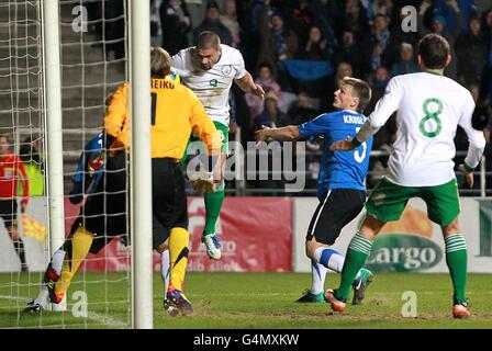 Fußball - UEFA Euro 2012 - Play-off - Hinspiel - Estland / Irland - Le Coq Arena Stockfoto