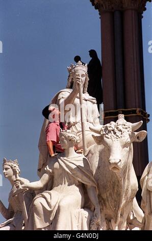 Albert Memorial/Schaden Stockfoto