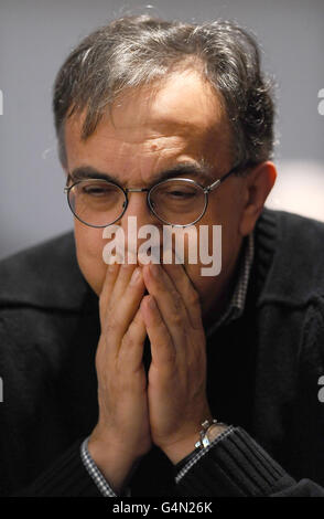 CEO von Fiat Spa und CEO & Chairman der Chrysler Group Sergio Marchionne auf der CBI-Konferenz im Grosvenor House Hotel im Zentrum von London. Stockfoto