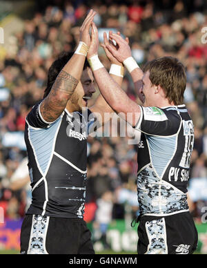 Rugby-Union - Heineken Cup - Glasgow Warriors V Bath Rugby - Firhill Stadium Stockfoto