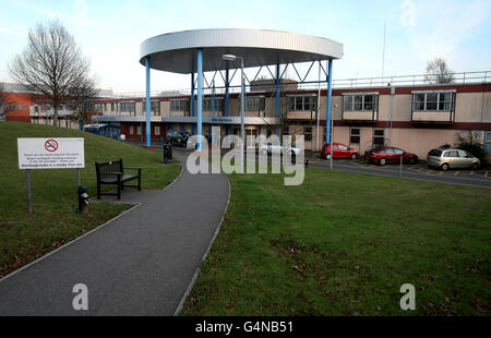 Allgemeine Ansicht des Hinchingbrooke Hospital, in Huntingdon, Cambridgeshire. Stockfoto