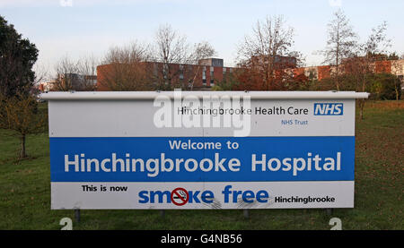 Allgemeine Ansicht des Hinchingbrooke Hospital, in Huntingdon, Cambridgeshire. Stockfoto
