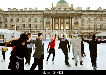 Somerset House Ice Rink Stockfoto