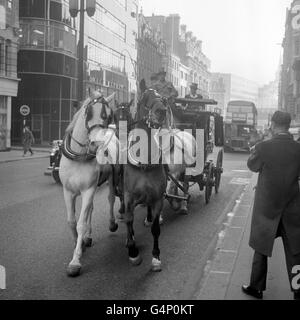 Britische Post - Bristol Postkutsche - London Stockfoto