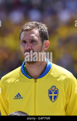 Andreas Isaksson (Schweden);  17 Juni; 2016-Fußball: Uefa Euro Frankreich 2016 Gruppenphase-MD2; Gruppe E, Match 19; Entsprechung zwischen Italien 1-0 Schweden an Stade de Toulouse; Toulouse, Frankreich.;     ;(Foto von aicfoto)(ITALY) [0855] Stockfoto