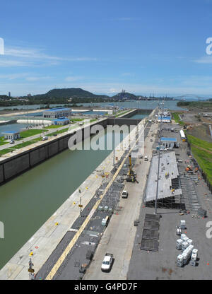 Cocoli, Panama. 15. Juni 2016. Die neuen Schleusen auf der pazifischen Seite des Panama-Kanals in Cocoli, Panama, 15. Juni 2016. Foto: Denis Duettmann/Dpa/Alamy Live News Stockfoto