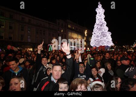 Weihnachtsfeiern in Dublin Stockfoto