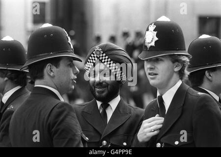 Politik - Sikhs Protest - Wachtmeister Brij Rajanwal - London Stockfoto