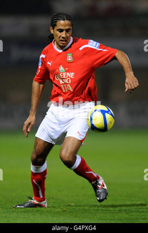 Fußball - FA Cup - erste Runde - Cambridge United gegen Wrexham - R costings Abbey Stadium. Chris Westwood, Wrexham Stockfoto