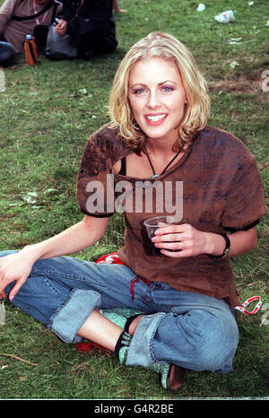 MTV Television Presenter Donna Air beim V99 Musikfestival in Chelmsford, Essex. Stockfoto