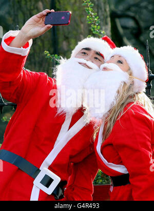 Große Santa Run Stockfoto