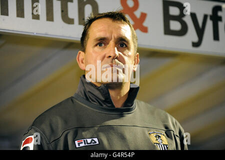 Fußball - FA Cup - zweite Runde - Sutton United gegen Notts County - Borough Sports Ground. Martin Allen, Manager von Notts County Stockfoto