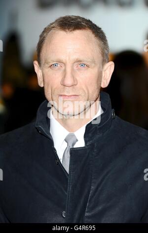 Daniel Craig bei der Weltpremiere von The Girl with the Dragon Tattoo, in Odeon, Leicester Square, London. Stockfoto