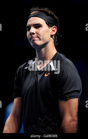 Tennis - Barclays ATP World Tour Finals - Tag eins - O2 Tennisarena Stockfoto