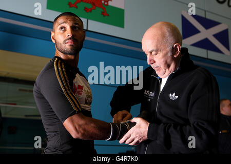 Kell Brook von Sheffield während einer Medienarbeit am English Institute of Sport, Sheffield. Stockfoto