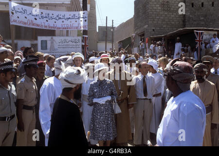 Royalty - Königin Elizabeth II Tour im Nahen Osten - Oman Stockfoto