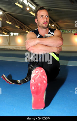 Leichtathletik - Oscar Pistorius Feature - Lee Valley Athletik Zentrum Stockfoto