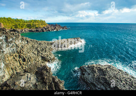 Jungmun Daepo in Insel Jeju, Südkorea. Stockfoto