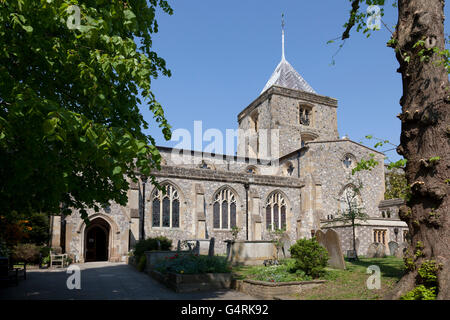 Pfarr- und Priory-Kirche von Sankt Nikolaus, Arundel, West Sussex, England, Vereinigtes Königreich, Europa Stockfoto