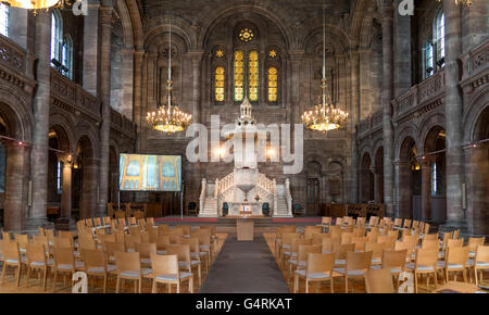 Innneraum Kirche Temple Neuf, Straßburg, Elsass, Frankreich Stockfoto