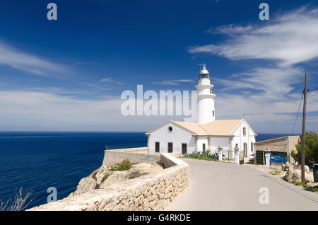 Weit de Capdebera Leuchtturm, Cala Ratjada, Mallorca, Spanien, Europa Stockfoto