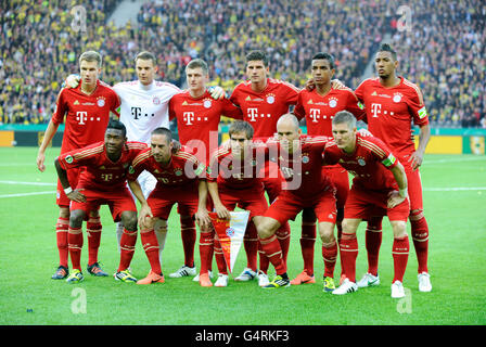 FC Bayern München team Foto, DFB-Pokalfinale, BVB oder Borussia Dortmund Vs FC Bayern München 5-2, 12.05.2012, Olympiastadion Stockfoto