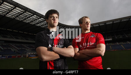 Murrayfield Rugby-Union - Edinburgh Rugby-Ankündigung- Stockfoto