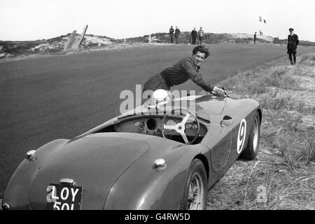 Ermordete Rennfahrer und Motoreningenieur David Blakely. Model Ruth Ellis aus Egerton Gardens, Kensington, in London, wurde wegen des Mordes angeklagt. Stockfoto