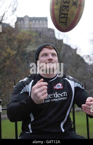 Rugby-Union - 1872 Cup - Edinburgh V Glasgow Warriors - Edinburgh Photocall - Princes Street Stockfoto