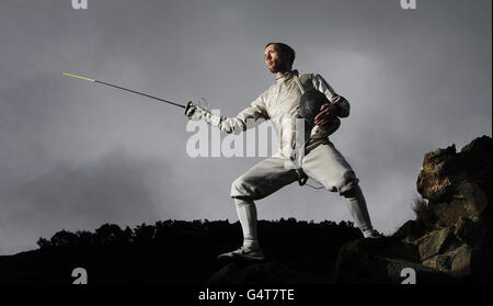 Fechten-champion Stockfoto