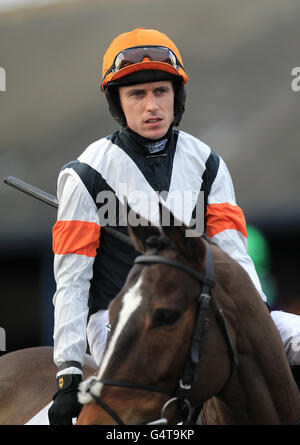 Pferderennen - 1st National Hunt - Leicester Racecourse. Paddy Brennan, Jockey Stockfoto