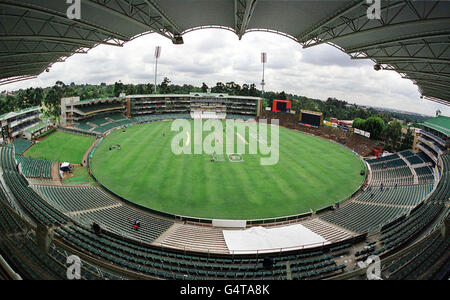 The Wanderers Cricket Ground in Johannesburg Südafrika. England spielt Südafrika im ersten Test ihrer Cricket-Tour durch Südafrika und Simbabwe. Stockfoto