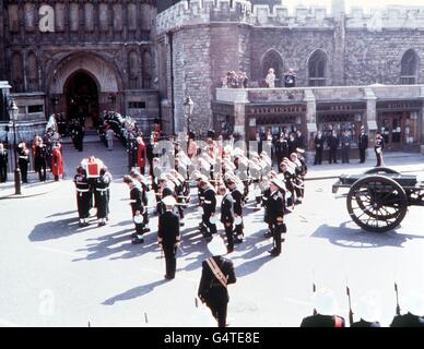 Lord Mountbatten/Beerdigung Stockfoto