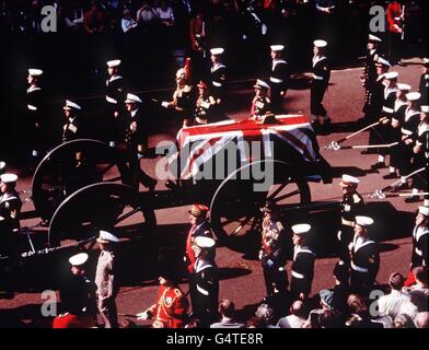 Lord Mountbatten/Beerdigung/2 Stockfoto