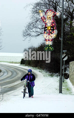 Schnee / Tadcaster 1 Stockfoto