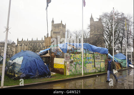 Bristol Protest zu besetzen Stockfoto