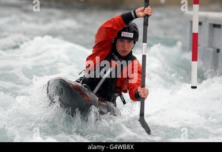 Olympia - Team GB Trainingseinheit Kanu - Lee Valley White Water Centre Stockfoto