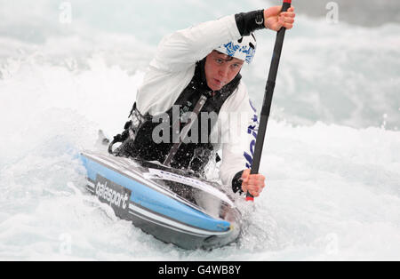 Olympia - Team GB Trainingseinheit Kanu - Lee Valley White Water Centre Stockfoto