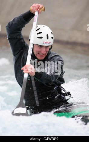 Olympia - Team GB Trainingseinheit Kanu - Lee Valley White Water Centre Stockfoto