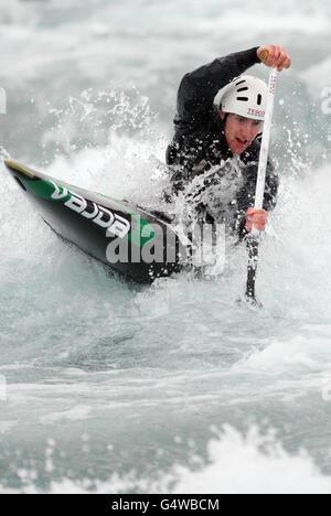 Olympia - Team GB Trainingseinheit Kanu - Lee Valley White Water Centre Stockfoto