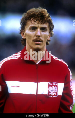 Fußball - Welt-Cup 1986-Qualifikation - Gruppe 1 - Belgien V Polen - Heysel-Stadion Stockfoto