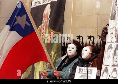 Pinochet Demonstration High Court Stockfoto