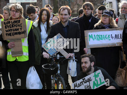 York Minster protest Stockfoto