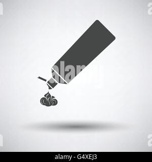 Zahnpasta Tube Symbol auf grauem Hintergrund, Runde Schatten. Vektor-Illustration. Stock Vektor