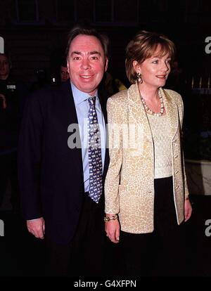 Der Komponist Sir Andrew Lloyd Webber und seine Frau Madelaine kommen zu einer Party, um die Eröffnung eines neuen Londoner Stores des amerikanischen Modedesigners Ralph Lauren zu feiern. Stockfoto