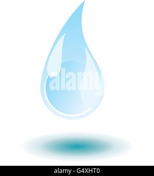 Vektor-Illustration eines Wassers drop isolierten auf weißen Hintergrund Stock Vektor