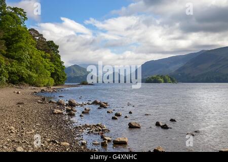 Derwent Water, die Seenplatte, Cumbria, England Stockfoto